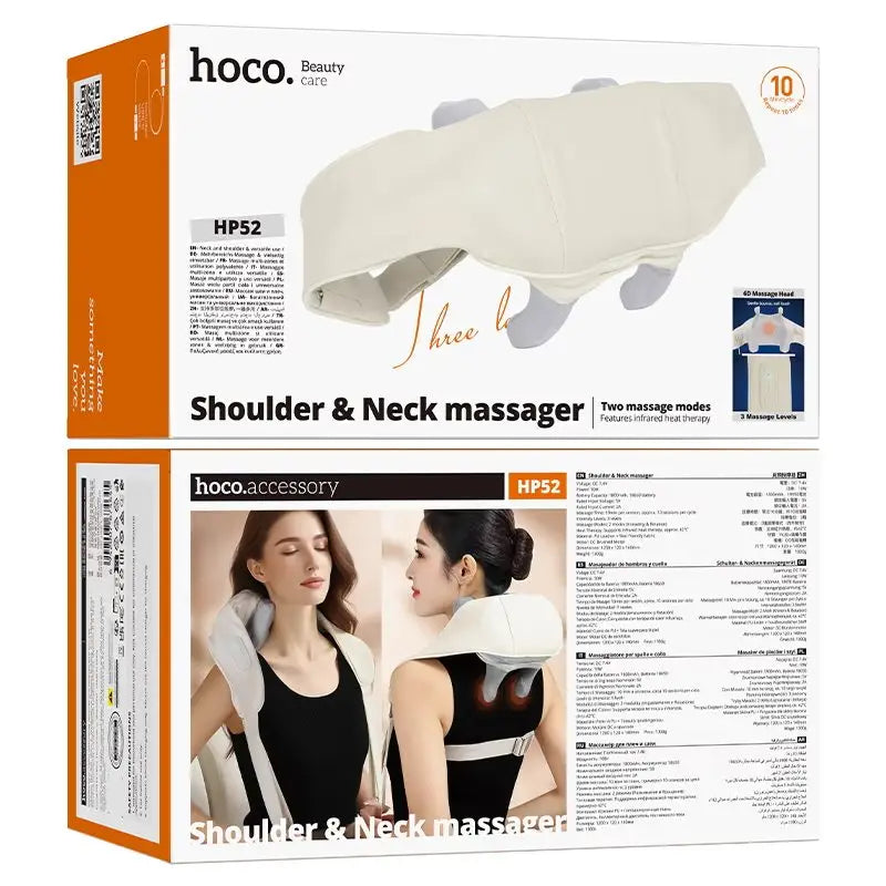 Masajeador Eléctrico de Cuello y Hombros Hoco HP52 con Calor Infrarrojo - vista 5