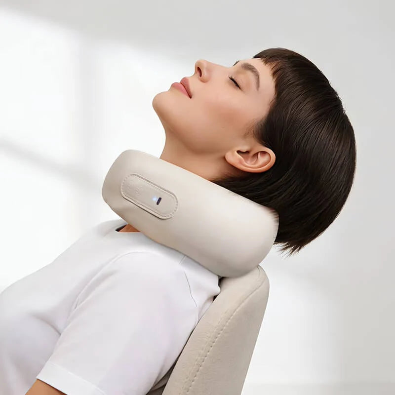 Masajeador Eléctrico de Cuello Hoco HP53 con Calor Infrarrojo Blanco - vista 4
