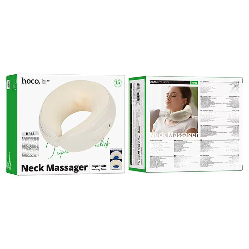 Masajeador Eléctrico de Cuello Hoco HP53 con Calor Infrarrojo Blanco - vista 5