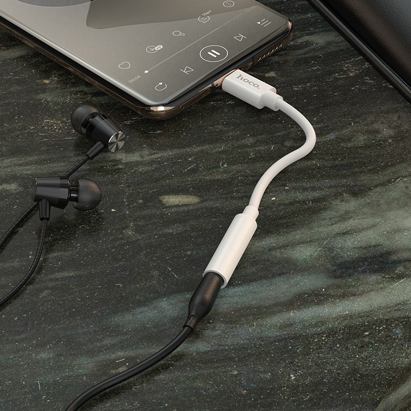 Adaptador Tipo C a 3.5mm Hoco Ls30 Blanco – imagen 3
