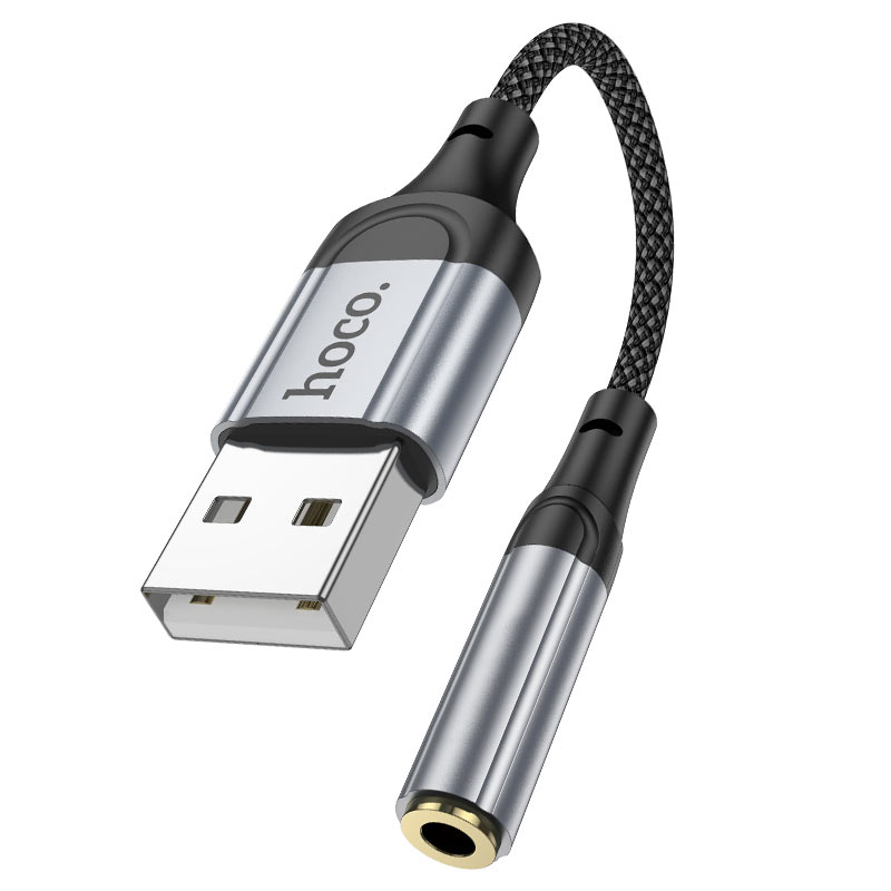 Tarjeta Sonido Usb a Jack 3.5mm Hoco Ls36 Negro