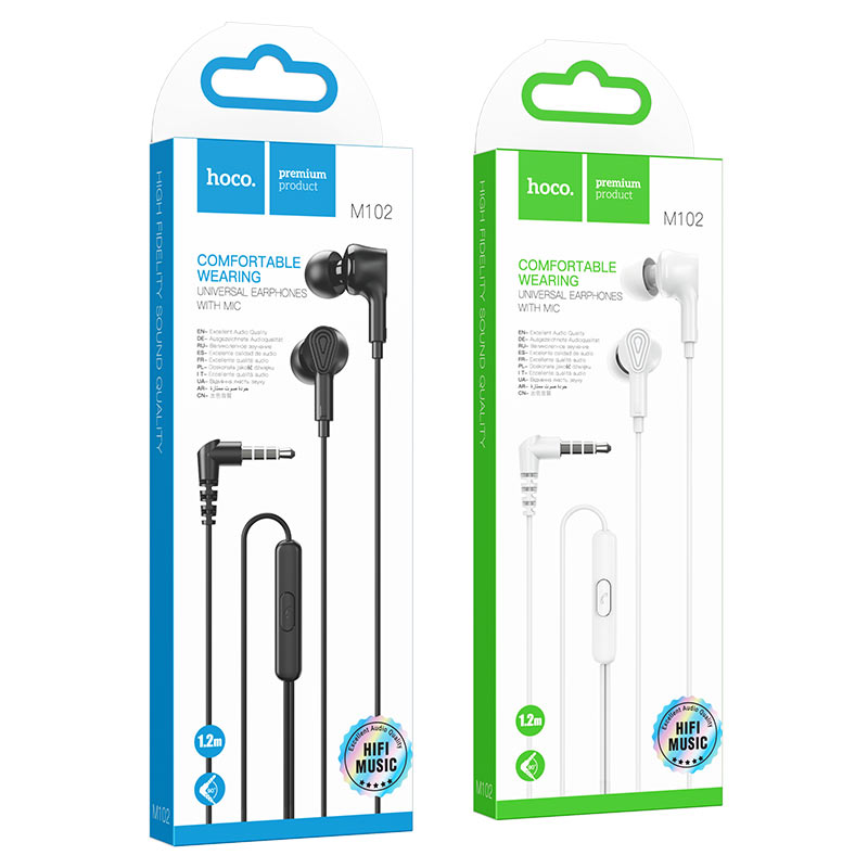 Audífonos In Ear Hoco M102 Con Gomita 3.5mm Blanco – imagen 3