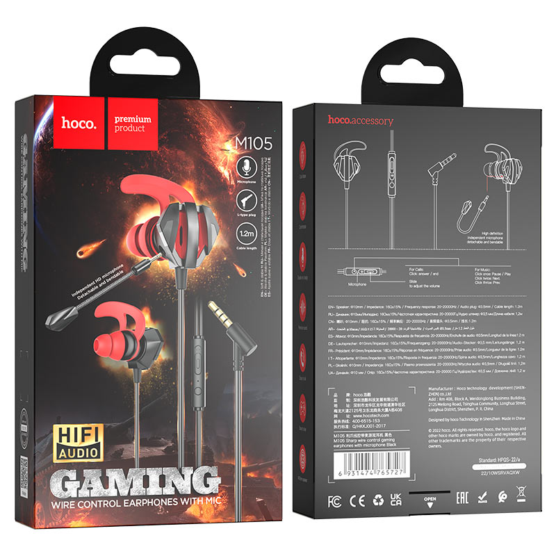 Microfono Gamer Hoco M105 Microfono Hd Negro – imagen 3