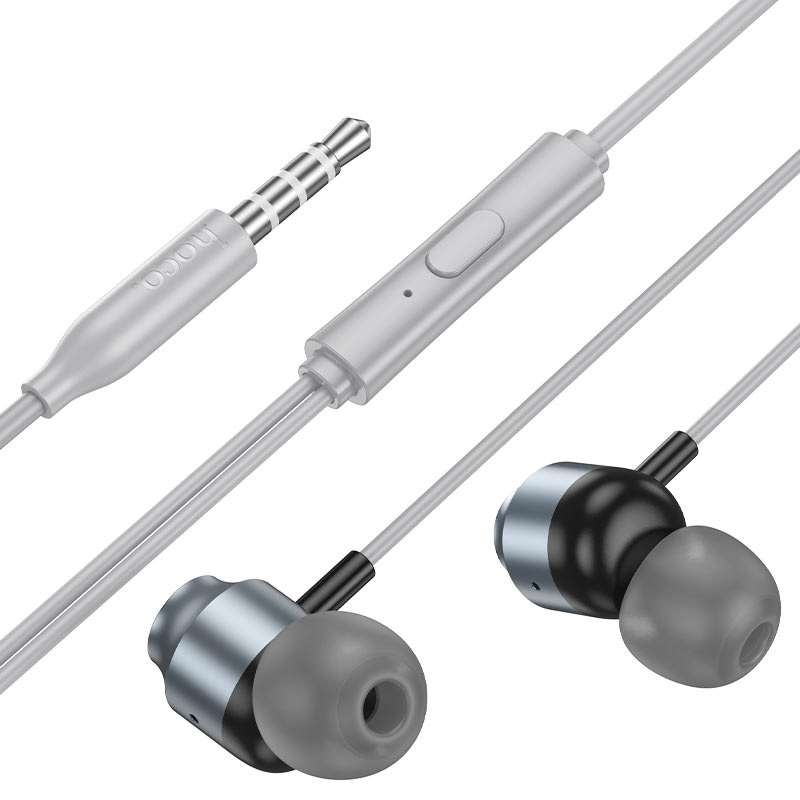 Audífonos In Ear Hoco M122 3.5mm Power Metal Gris – imagen 3
