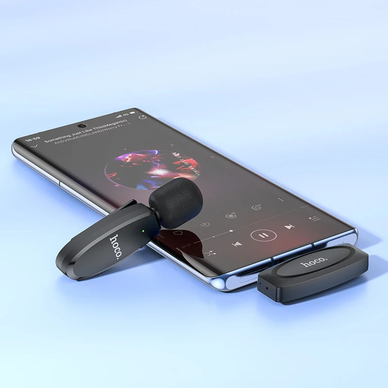 Microfono Externo Inalámbrico Para Iphone Hoco L15 Negro – imagen 4