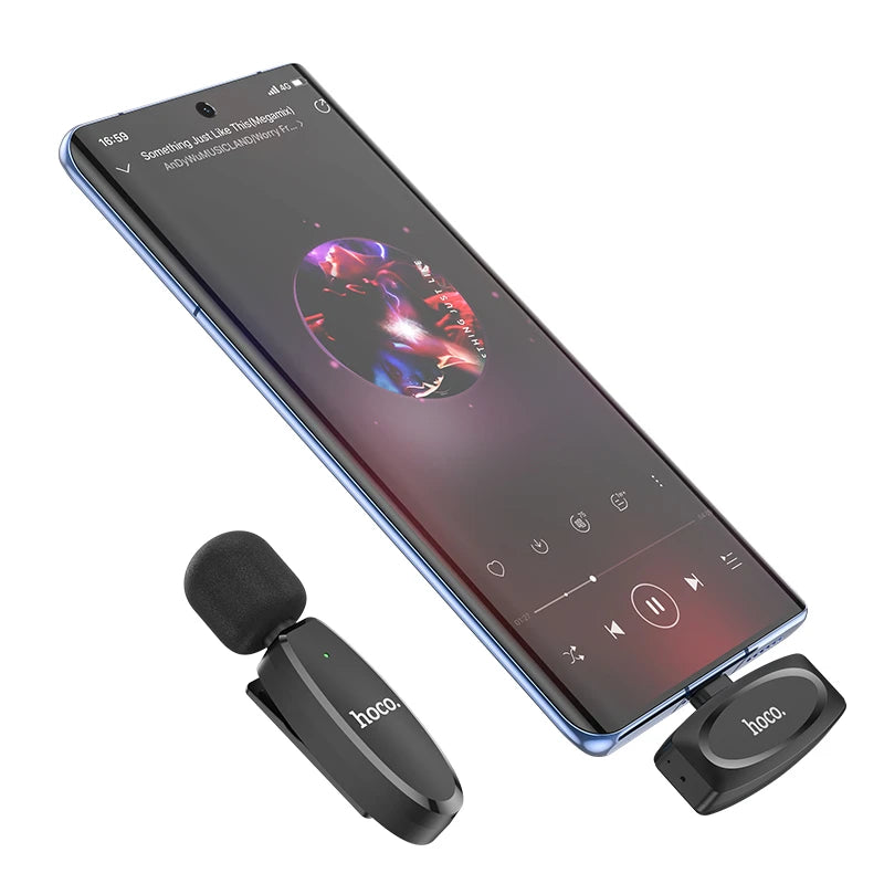 Microfono Externo Inalámbrico Para Iphone Hoco L15 Negro – imagen 2