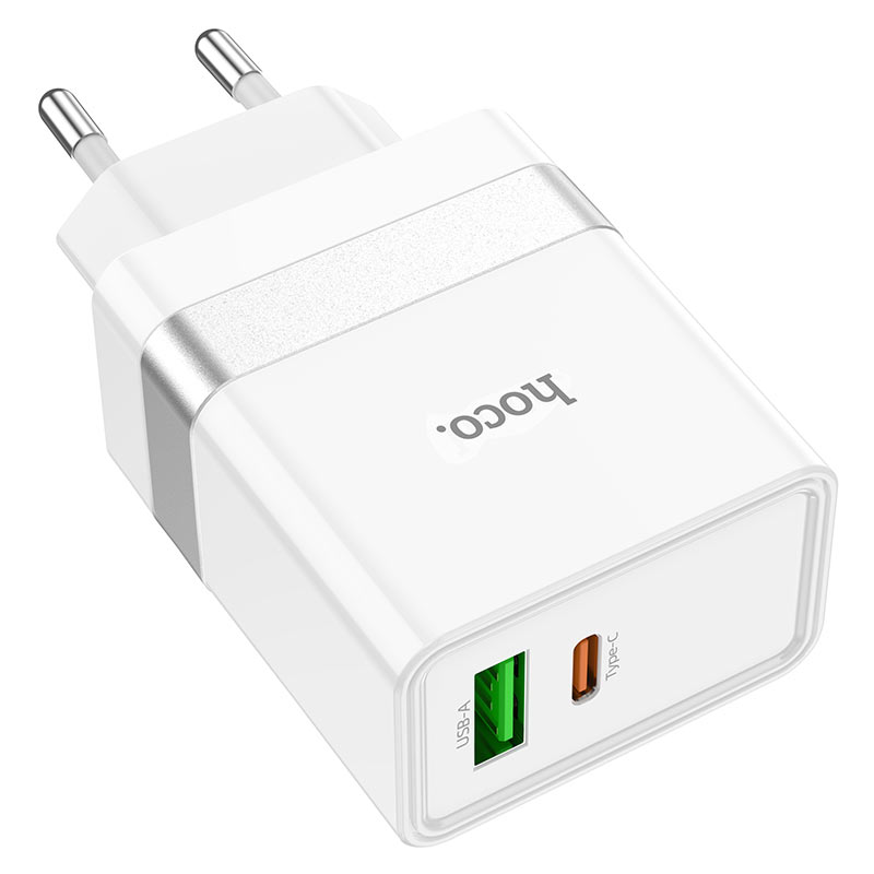 Cargador Hoco N21 30w Carga Rapida Dual Blanco – imagen 4