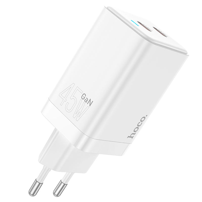 Cargador Hoco N23 45w Carga Rapida Dual Blanco – imagen 4