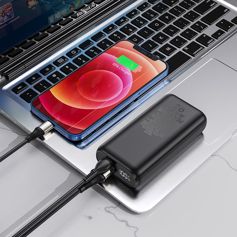 Powerbank Bateria Portatil 10000 Mah Hoco Q5 Aegis 30w Negro – imagen 2
