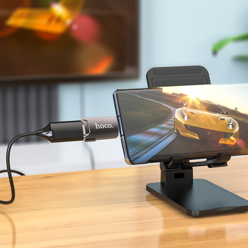 Adaptador Tipo C a HDMI Hoco Ua19 Gris – imagen 5