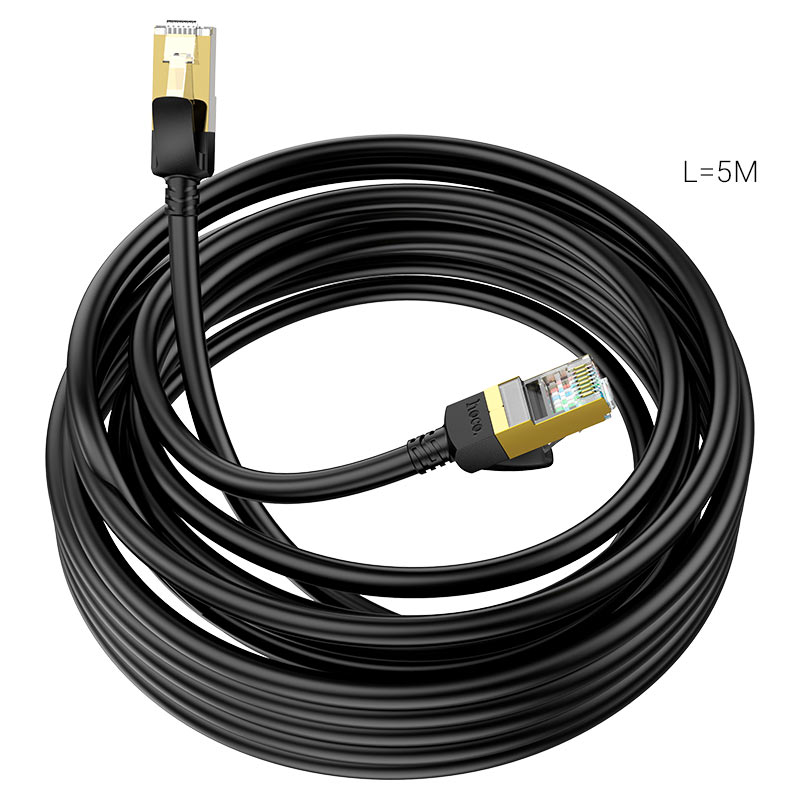 Cable De Red Rj45 Cat 6 Hoco Us06 5 Metro Negro – imagen 4