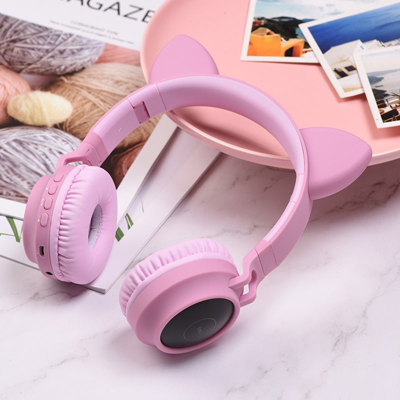 Audifonos Bluetooth Hoco W27 Gato Rosado – imagen 4