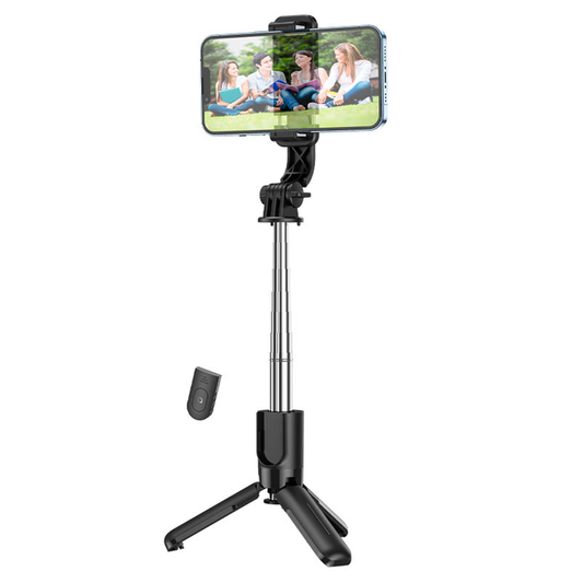 Baston Selfie Tripode Bluetooth Hoco K17 + Control Negro