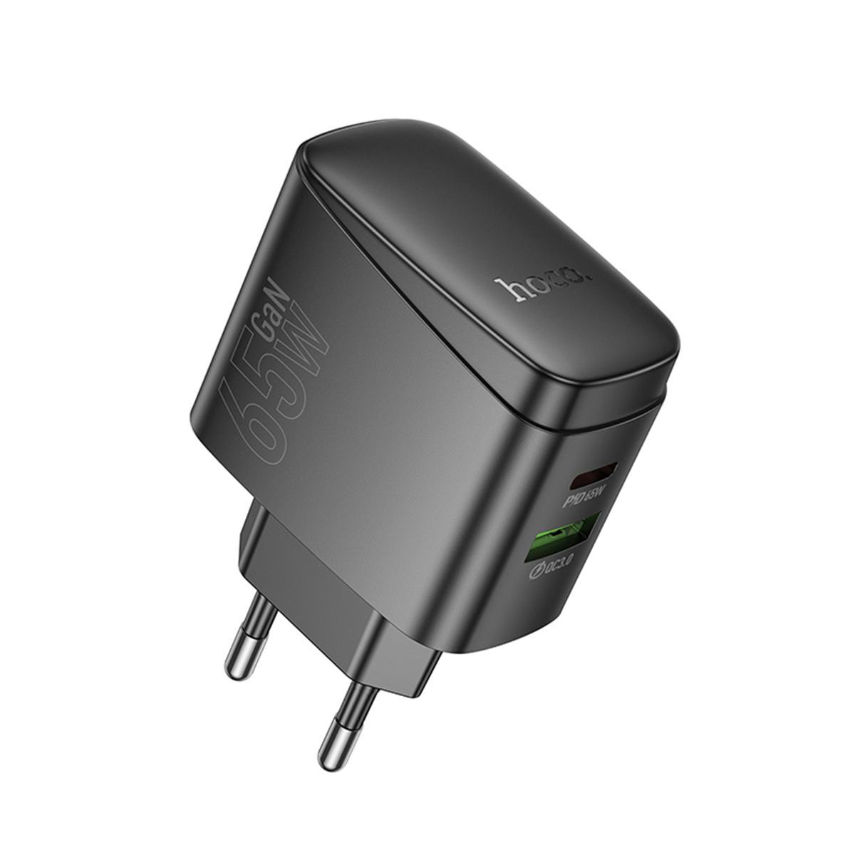 Cargador Carga Rapida Hoco Cs63a 65w + Cable Tipo C Negro – imagen 2