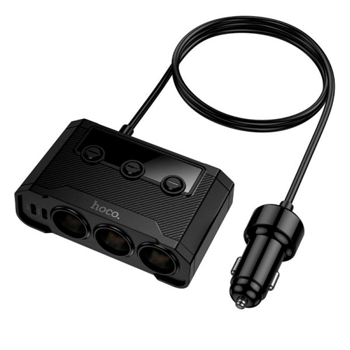 Cargador de Auto 7 en 1 Pantalla LED Hoco Z64 240W Negro