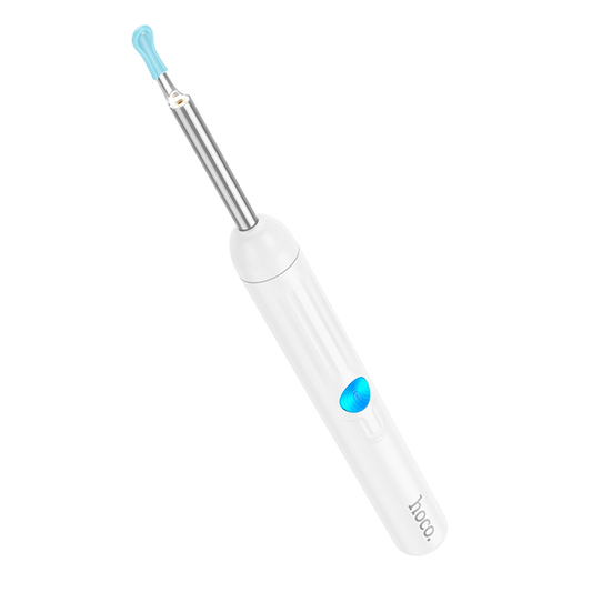 Limpiador de Oídos con Cámara HD Hoco HP65 WiFi 6 LED Blanco