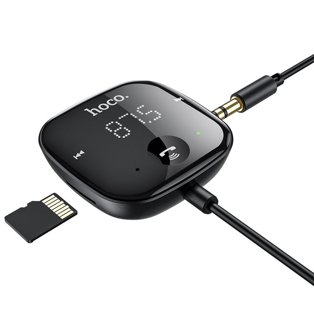 Transmisor Fm Bluetooth 3.5mm Micro Sd Hoco Negro