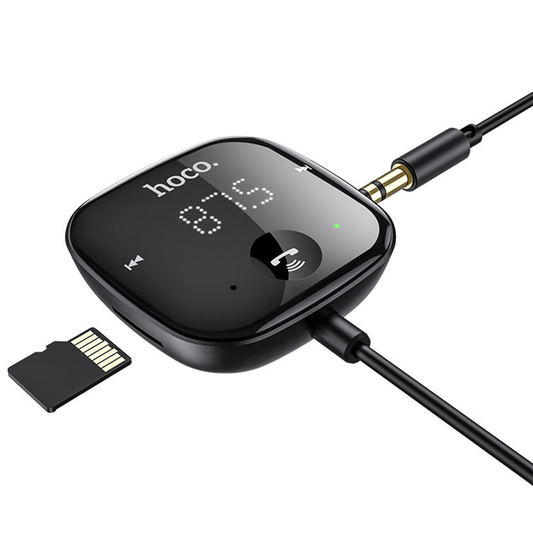 Transmisor Fm Bluetooth 3.5mm Micro Sd Hoco Negro