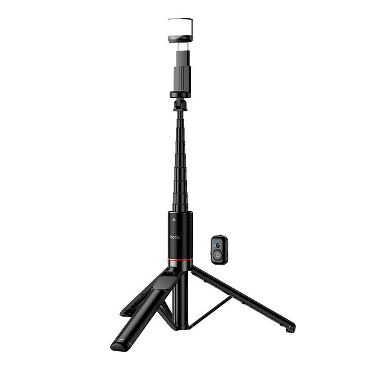 Baston Selfie Tripode Bluetooth 2 en 1 Hoco K34 + Control Negro