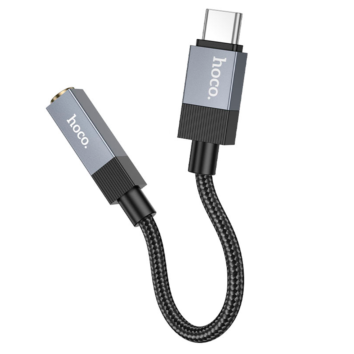 Cable Adaptador Tipo C a 3.5mm Trenzado Hoco Upa32c Negro
