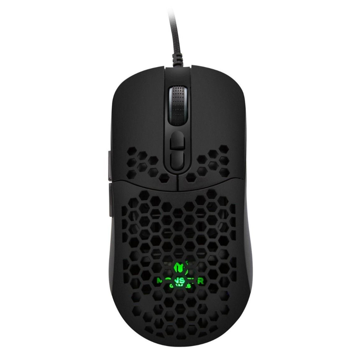 Mouse Gamer Monster Honeycomb Rgb 6400dpi Negro