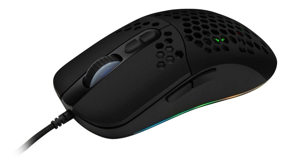 Mouse Gamer Monster Honeycomb Rgb 6400dpi Negro – imagen 2