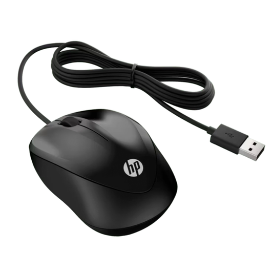 Mouse Alambrico Usb Hp 1000 Color Negro