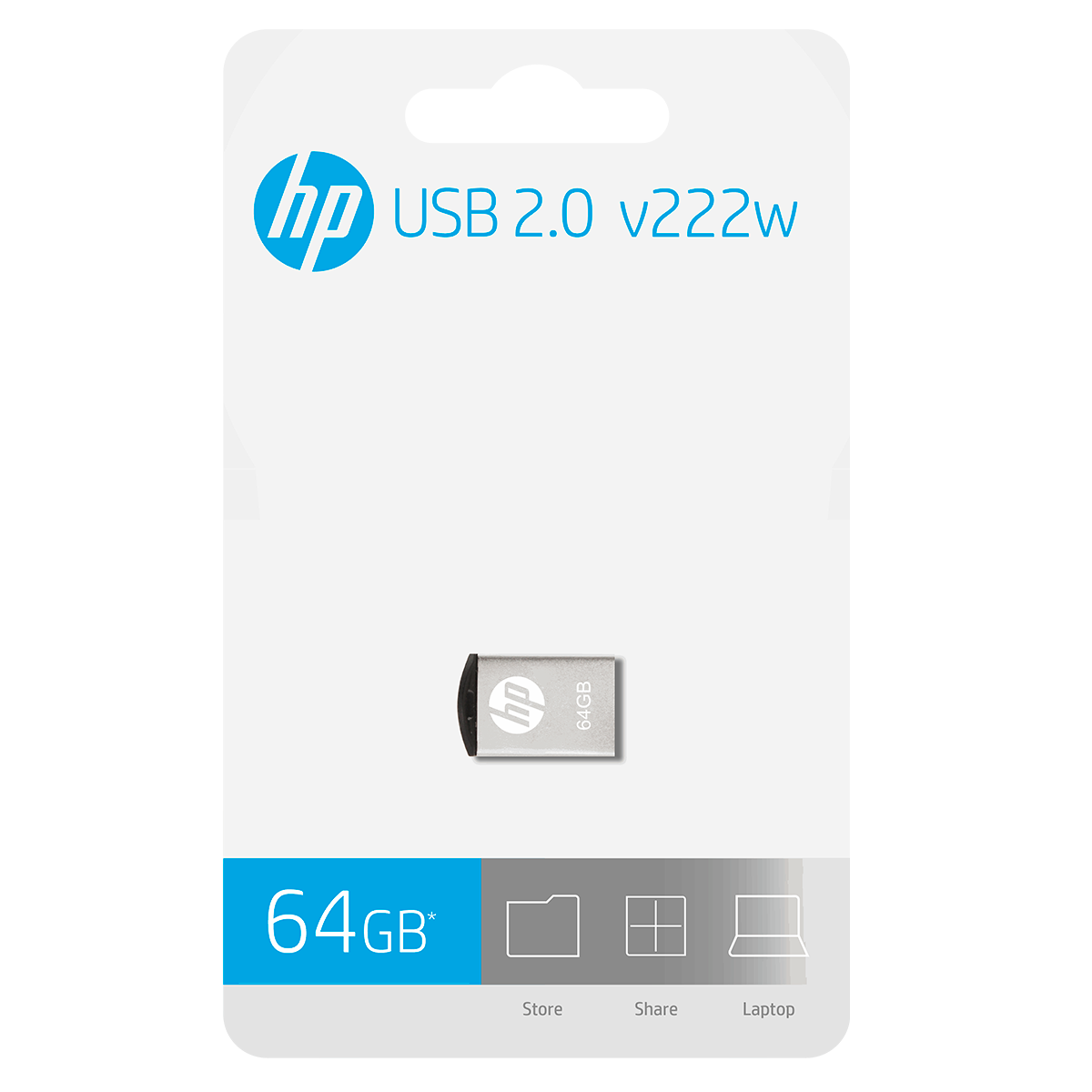 Pendrive Hp Metalico Mini Usb 2.0 V222w 64 Gb Gris