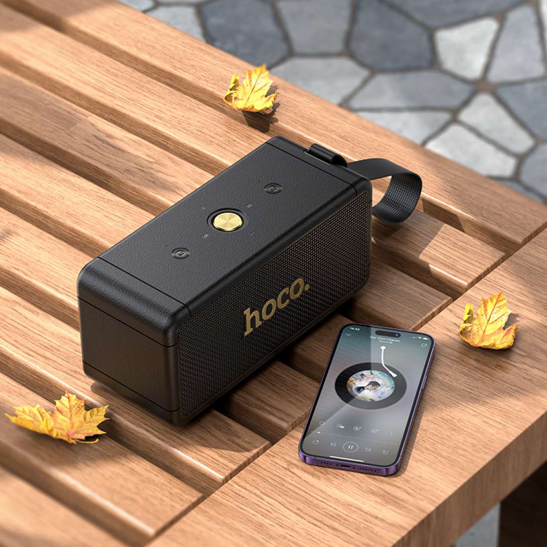 Parlante Inalambrico Bluetooth Hoco Ht1 Max 20w Fm Aux Negro – imagen 2