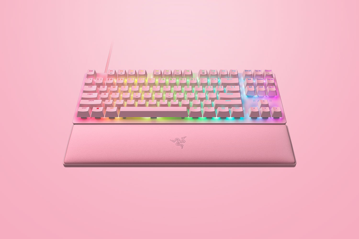 Teclado Gamer Opto Mecánico Razer Huntsman V2 Tkl Linear Optical Switch Rosado – imagen 2