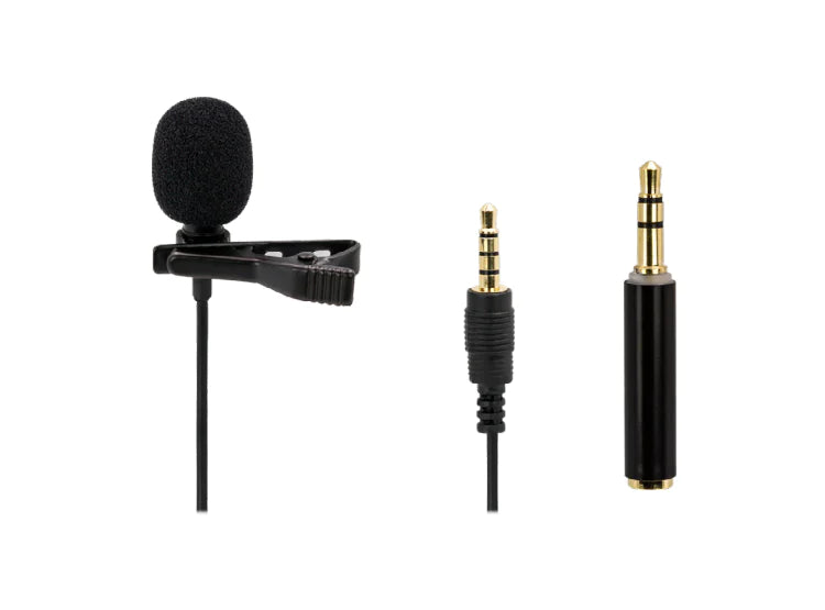 Microfono Externo Solapa Lavalier 3.5mm + Adaptador Philco Negro – imagen 3