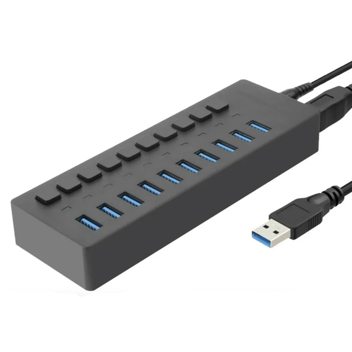 Adaptador Hub Tecnolab TL137 Usb 3.0 10 Puertos Negro