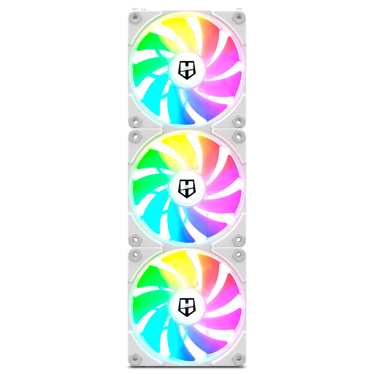 Ventilador Interno Nox Hummer Easylink Argb 120mm 3 unidades Blanco