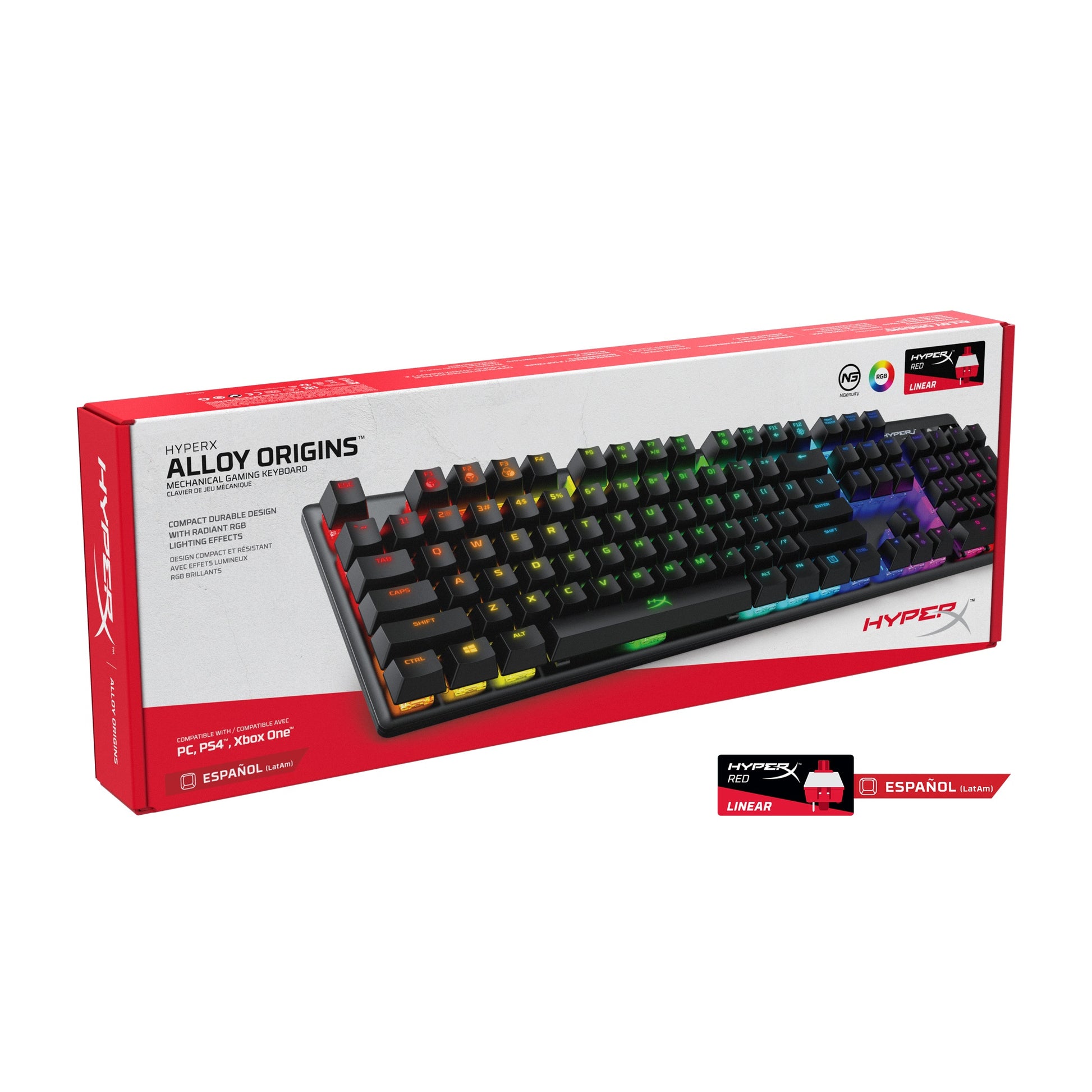 Teclado Gamer Hyperx Mecanico Alloy Origins Rgb Negro – imagen 3