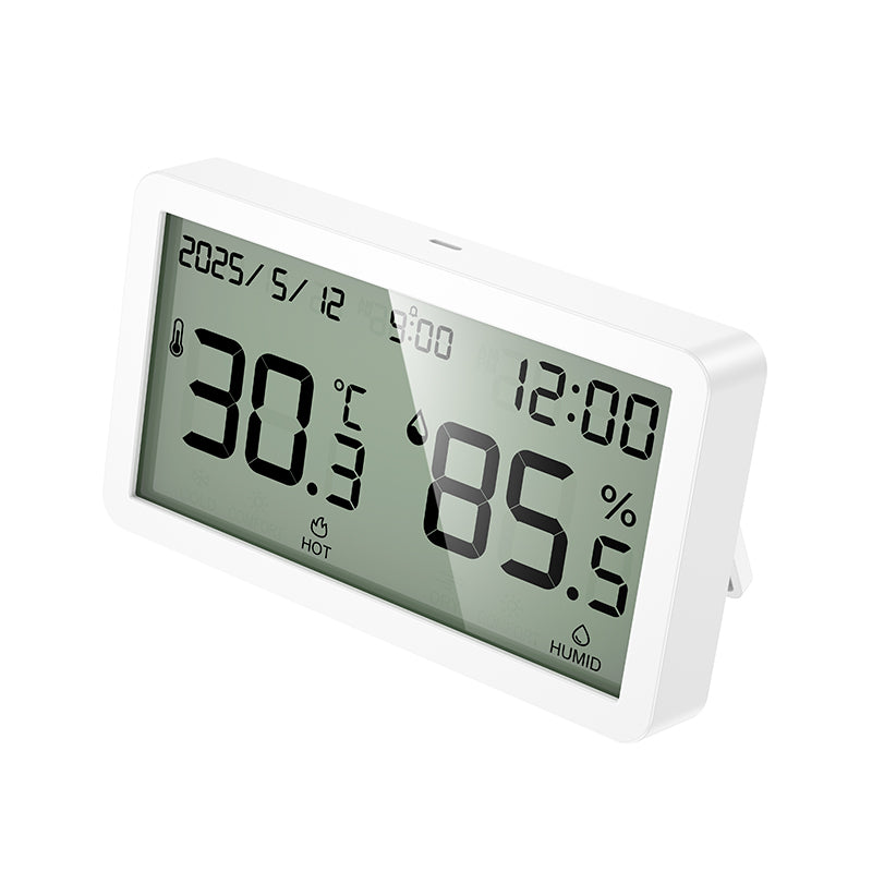 Higrotermometro Interior Con Reloj Hoco Hx42 Blanco
