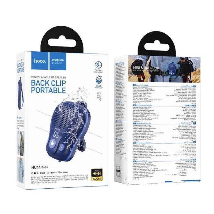 Parlante Bluetooth Hoco Hc44 Clip Para Mochila Azul – imagen 3