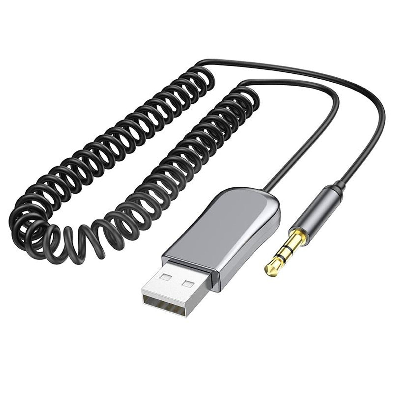 Receptor Bluetooth Auto Borofone Bc44 Usb A Auxiliar 3.5mm Gris – imagen 6