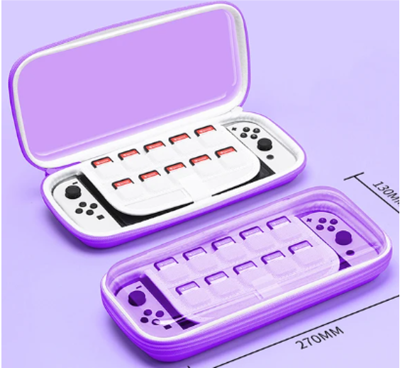 Carcasa Protectora Tpu Transparente Nintendo Switch Lila