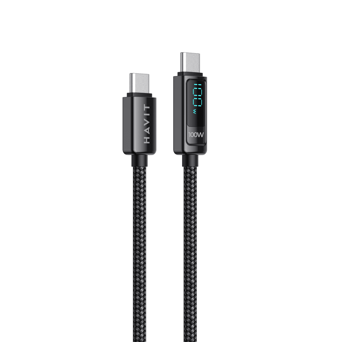 Cable Havit Cb6247 Tipo C a Tipo C 2 Metros 100w Negro – imagen 3