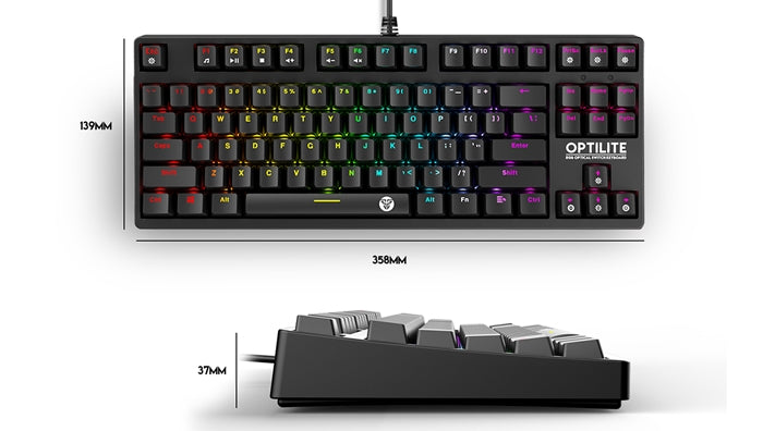 Teclado Gamer Mecanico Rgb Fantech Mk872 Optilite Negro – imagen 4