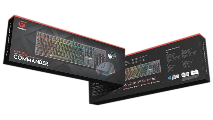 Combo Kit Gamer Mecanico Fantech Teclado + Mouse Mvp862 Commander – imagen 2