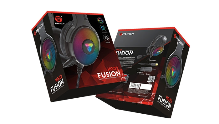 Audífonos Gamer Fantech Fusion Hg22 7.1 Rgb Negro – imagen 2