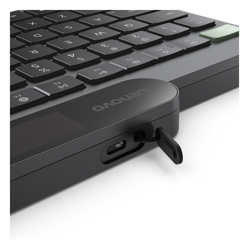Teclado Bluetooth Lenovo 800 Self-Charging Solar Negro