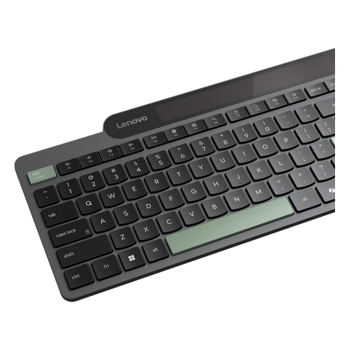 Teclado Bluetooth Lenovo 800 Self-Charging Solar Negro