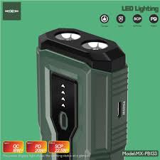 Powerbank Bateria Portatil 10000 Mah Moxom MX-PB133 Linterna Negro – imagen 2