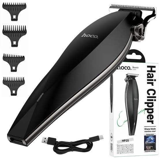 Cortadora de Pelo Inalámbrica Hoco HP25 7000 rpm Recargable USB-C Negra - vista 3