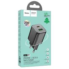 Cargador Carga Rapida Hoco N41 20w Qc 3.0 Tipo C Usb Negro – imagen 3
