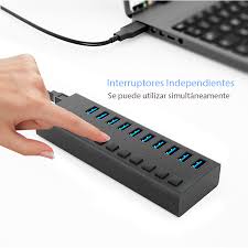 Adaptador Hub Tecnolab TL137 Usb 3.0 10 Puertos Negro – imagen 3