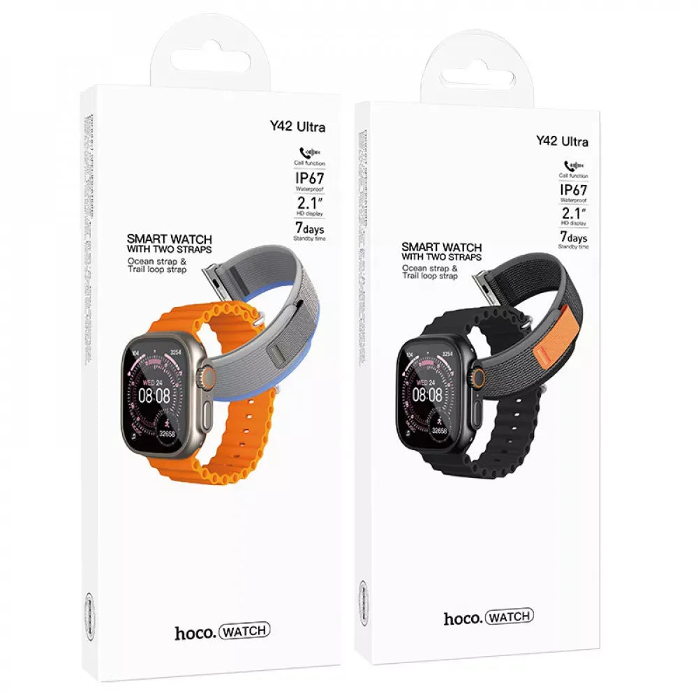 Reloj Smartwatch Hoco Y42 Ultra Bluetooth Ip67 Tft Negro – imagen 3