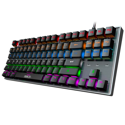 Teclado Gamer Mecanico Imice Mk-x60 Iluminado Switch Azul
